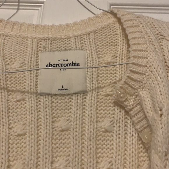 CREAM ABERCROMBIE CARDIGAN - Picture 2 of 2